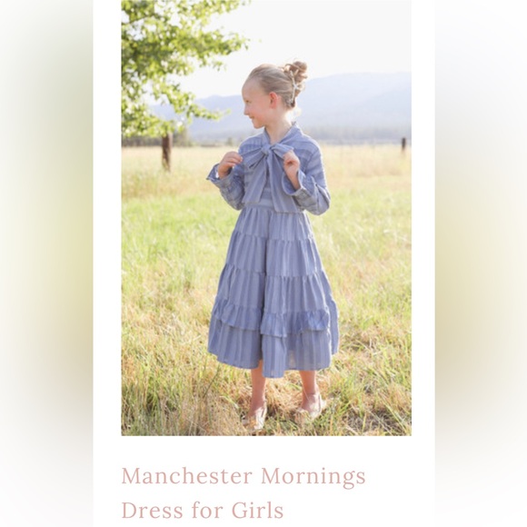 -SOLD- Dainty Jewels- Manchester Mornings Dress for Girls💙 - Picture 2 of 7